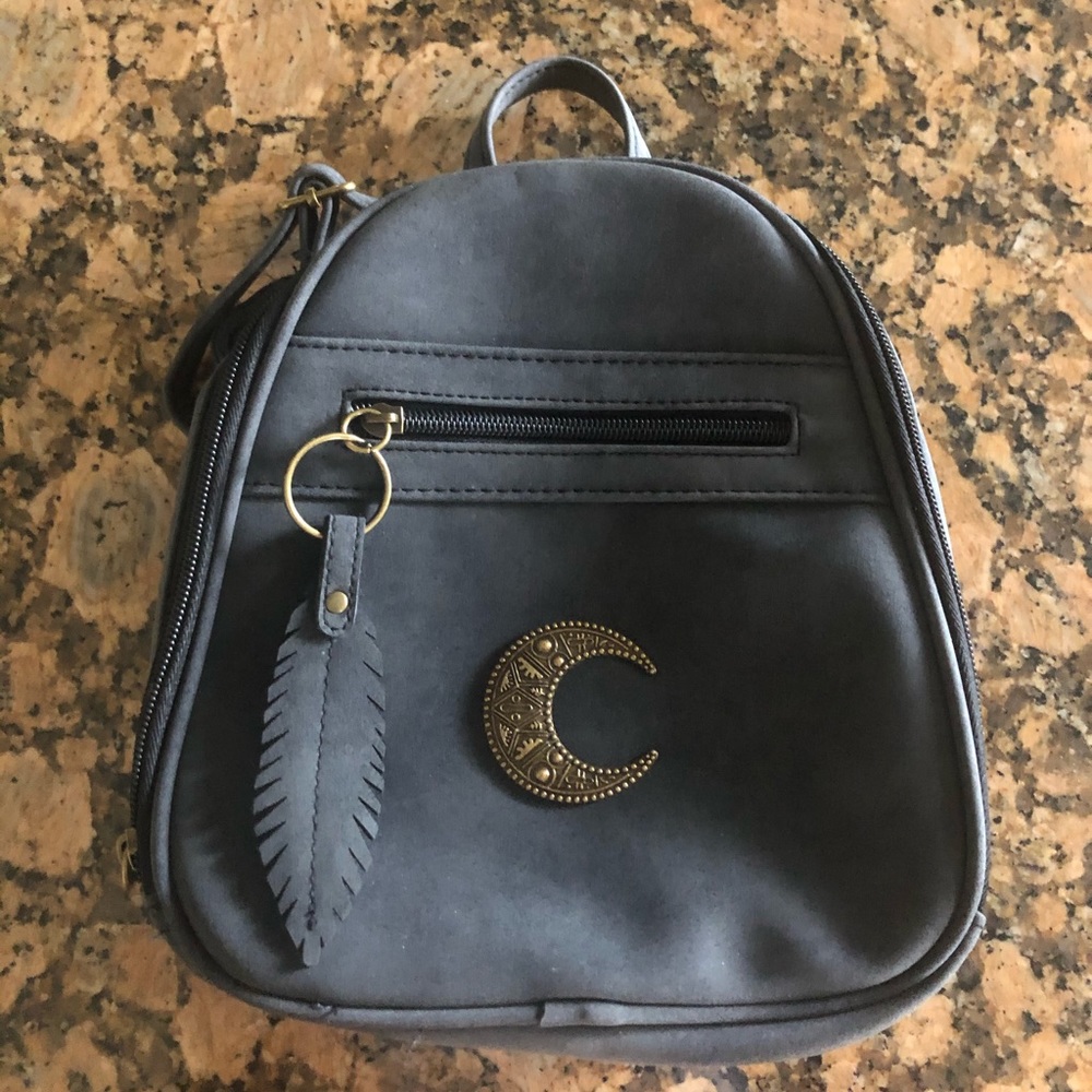 Vegan leather mini backpack
